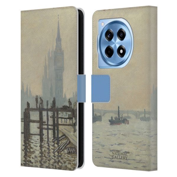 The National Gallery Art Monet Thames Leather Book Wallet Case Cover For OnePlus 12R
