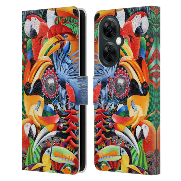 Graeme Stevenson Assorted Designs Birds 2 Leather Book Wallet Case Cover For OnePlus Nord CE 3 Lite 5G