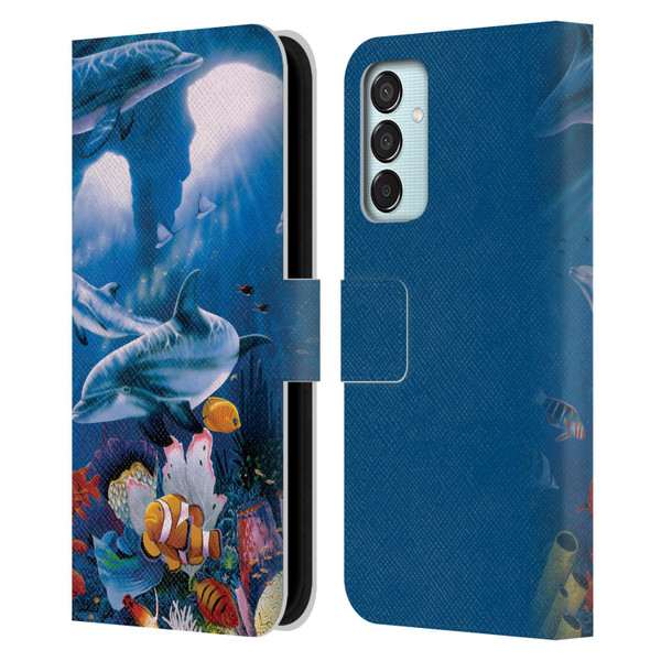 Graeme Stevenson Assorted Designs Dolphins Leather Book Wallet Case Cover For Samsung Galaxy M15/F15 5G