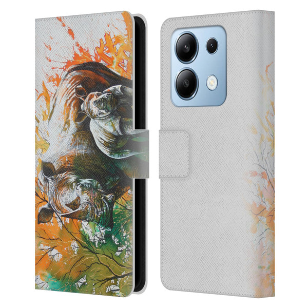 Graeme Stevenson Assorted Designs Rhino Leather Book Wallet Case Cover For Xiaomi Redmi Note 13/13 Pro 5G