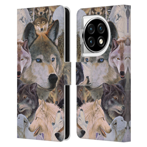 Graeme Stevenson Wildlife Wolves 1 Leather Book Wallet Case Cover For OPPO OnePlus Ace 3 5G