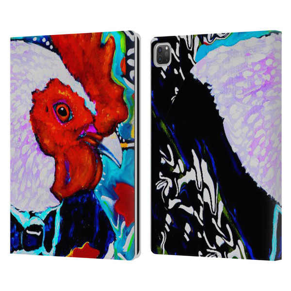 Mad Dog Art Gallery Animals Rooster Leather Book Wallet Case Cover For Apple iPad Pro 13 M4 2024