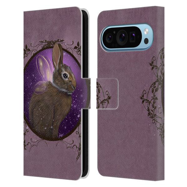Ash Evans Animals Rabbit Leather Book Wallet Case Cover For Google Pixel 9 / Pixel 9 Pro