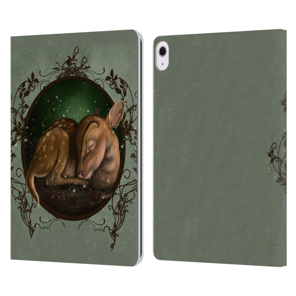 Ash Evans Animals Foundling Fawn Leather Book Wallet Case Cover For Apple iPad Air 13 2024