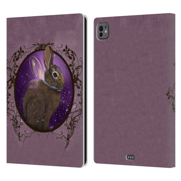 Ash Evans Animals Rabbit Leather Book Wallet Case Cover For Apple iPad Pro 11 M4 2024