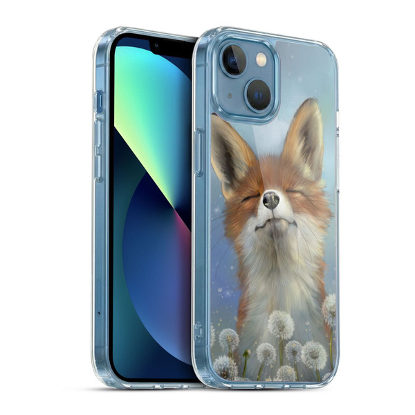 Ash Evans Animals Dandelion Fox Soft Gel Case for Apple iPhone 13 Mini & MagSafe