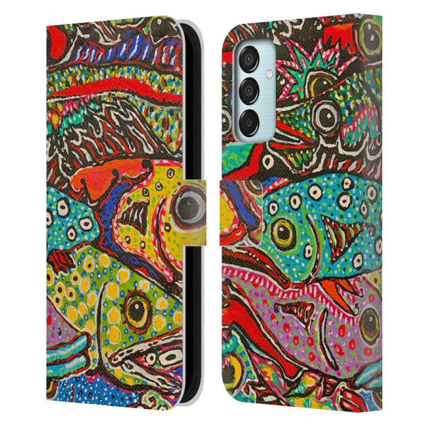 Mad Dog Art Gallery Assorted Designs Many Mad Fish Leather Book Wallet Case Cover For Samsung Galaxy M15/F15 5G