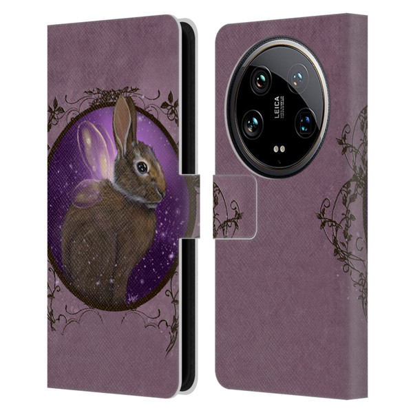 Ash Evans Animals Rabbit Leather Book Wallet Case Cover For Xiaomi 14 Ultra