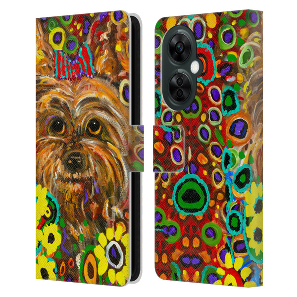 Mad Dog Art Gallery Dogs 2 Yorkie Leather Book Wallet Case Cover For OnePlus Nord CE 3 Lite 5G