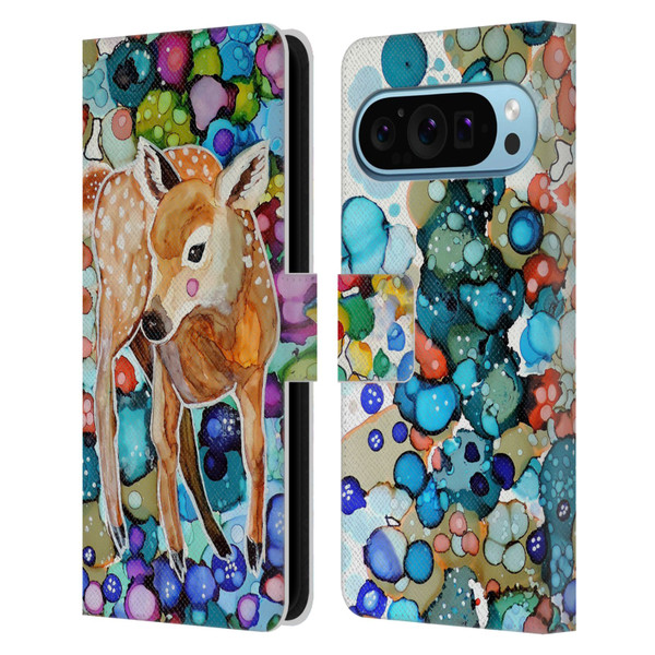 Sylvie Demers Nature Deer Leather Book Wallet Case Cover For Google Pixel 9 / Pixel 9 Pro