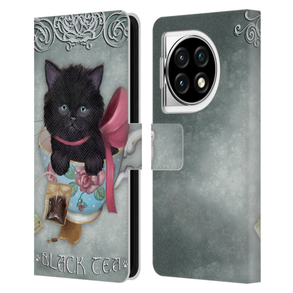 Ash Evans Black Cats Tea Leather Book Wallet Case Cover For OPPO OnePlus Ace 3 5G