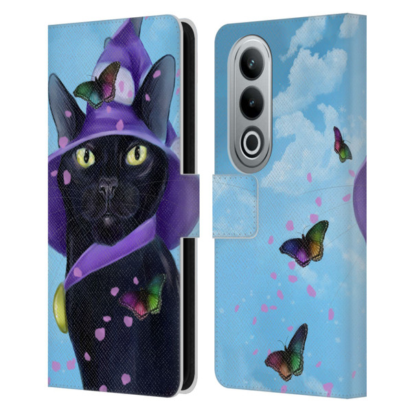 Ash Evans Black Cats Butterfly Sky Leather Book Wallet Case Cover For OPPO OnePlus Ace 3V 5G