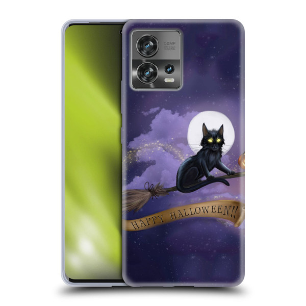 Ash Evans Black Cats Happy Halloween Soft Gel Case for Motorola Moto Edge 30 Fusion