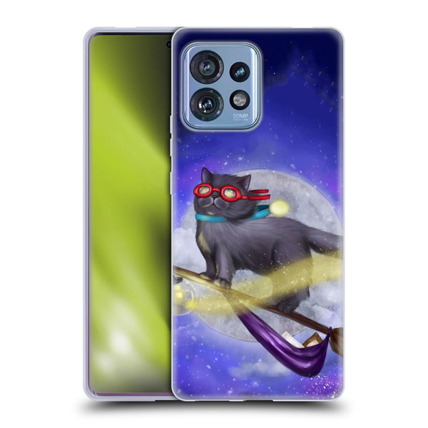 Ash Evans Black Cats Night Fly Soft Gel Case for Motorola Moto Edge 40 Pro