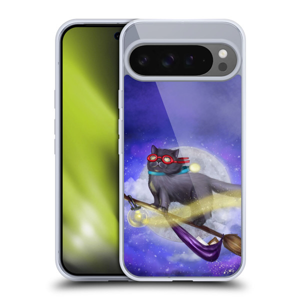 Ash Evans Black Cats Night Fly Soft Gel Case for Google Pixel 9 Pro XL