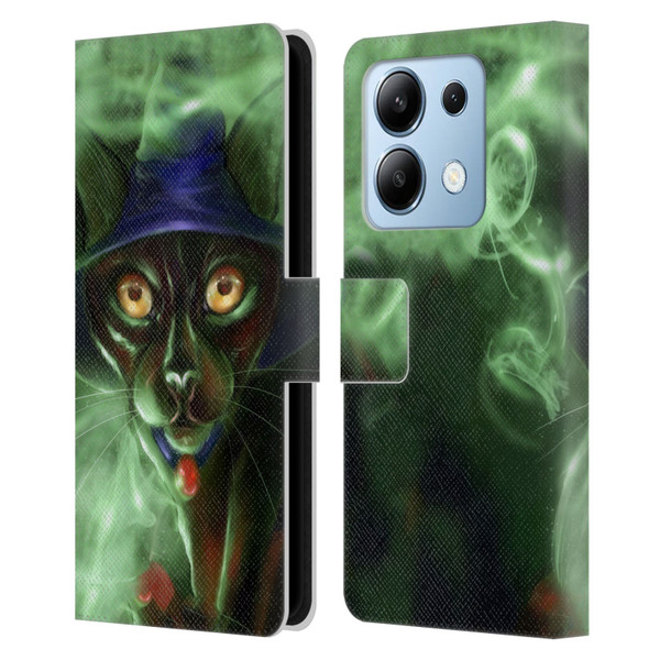 Ash Evans Black Cats Conjuring Magic Leather Book Wallet Case Cover For Xiaomi Redmi Note 13/13 Pro 5G