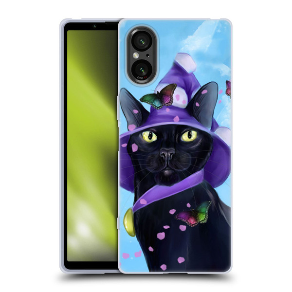Ash Evans Black Cats Butterfly Sky Soft Gel Case for Sony Xperia 5 V 5G