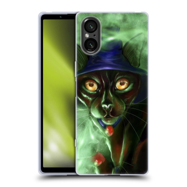 Ash Evans Black Cats Conjuring Magic Soft Gel Case for Sony Xperia 5 V 5G