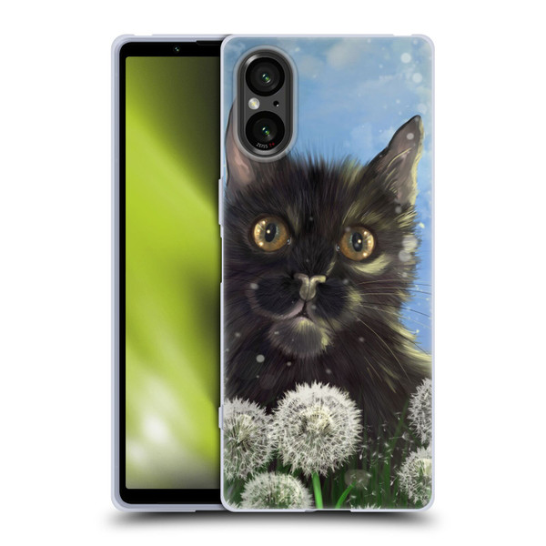 Ash Evans Black Cats 2 Dandelions Soft Gel Case for Sony Xperia 5 V 5G