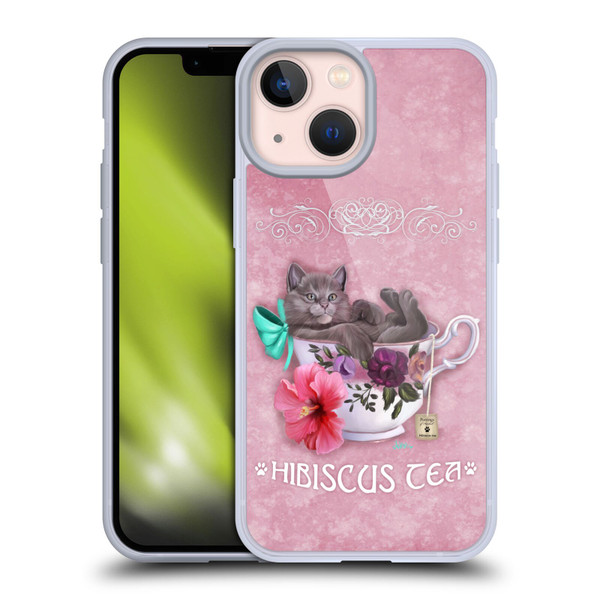 Ash Evans Graphics Hibiscus Tea Soft Gel Case for Apple iPhone 13 Mini