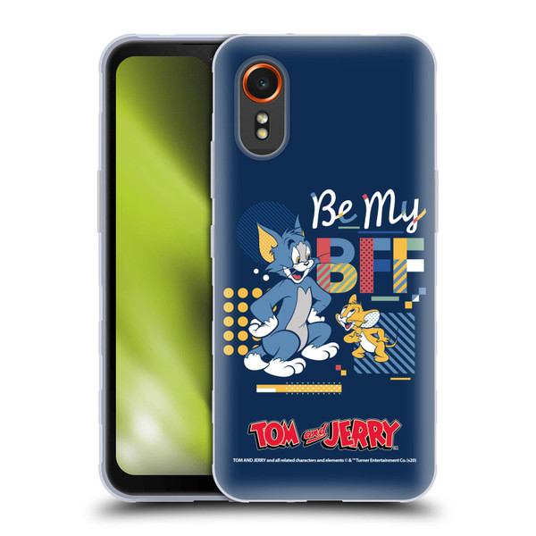Tom and Jerry Color Blocks Be My Bff Soft Gel Case for Samsung Galaxy Xcover7 5G