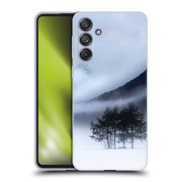 Patrik Lovrin Magical Foggy Landscape Fog, Mountains And A Tree Soft Gel Case for Samsung Galaxy M55 5G