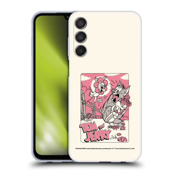 Tom and Jerry Illustration Scary Flower Soft Gel Case for Samsung Galaxy M15/F15 5G
