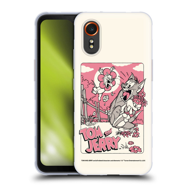 Tom and Jerry Illustration Scary Flower Soft Gel Case for Samsung Galaxy Xcover7 5G