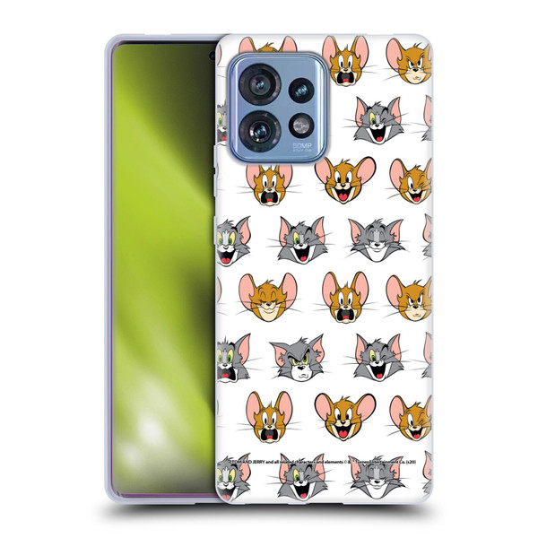 Tom and Jerry Patterns Expressions Soft Gel Case for Motorola Moto Edge 40 Pro