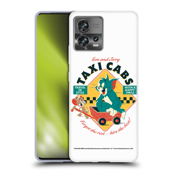 Tom and Jerry Retro Taxi Cabs Soft Gel Case for Motorola Moto Edge 30 Fusion