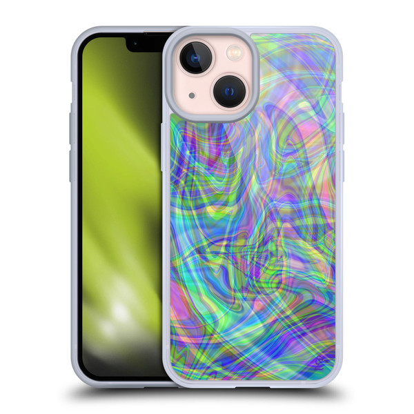 Suzan Lind Colours & Patterns Iridescent Abstract Soft Gel Case for Apple iPhone 13 Mini