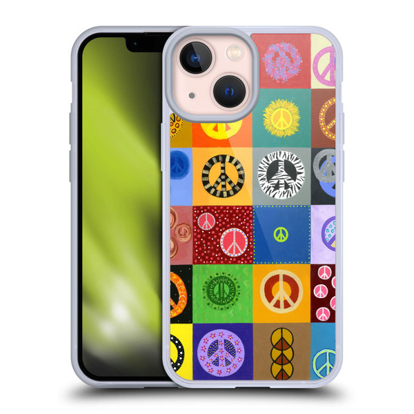 Suzan Lind Colours & Patterns Peace Quilt Soft Gel Case for Apple iPhone 13 Mini