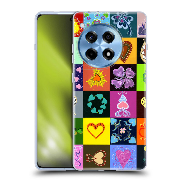 Suzan Lind Colours & Patterns Heart Quilt Soft Gel Case for OPPO OnePlus Ace 3 5G