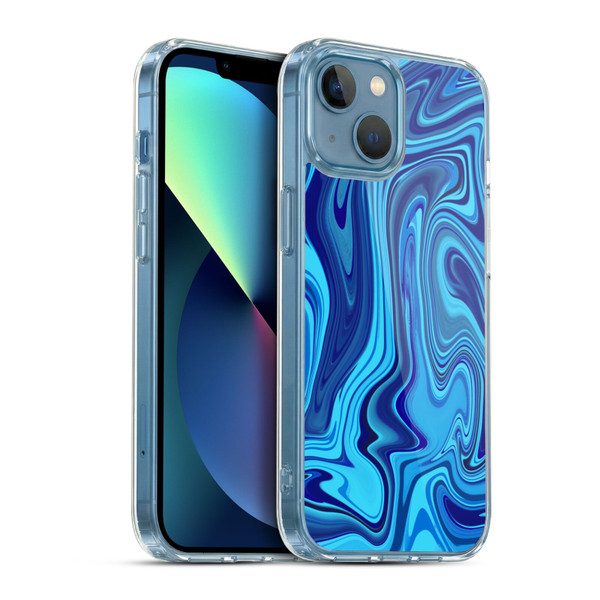 Suzan Lind Marble Blue Soft Gel Case for Apple iPhone 13 Mini & MagSafe