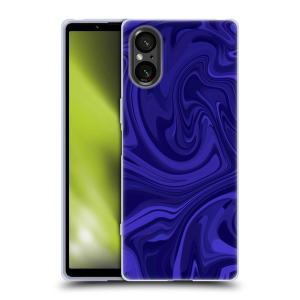 Suzan Lind Marble Indigo Soft Gel Case for Sony Xperia 5 V 5G