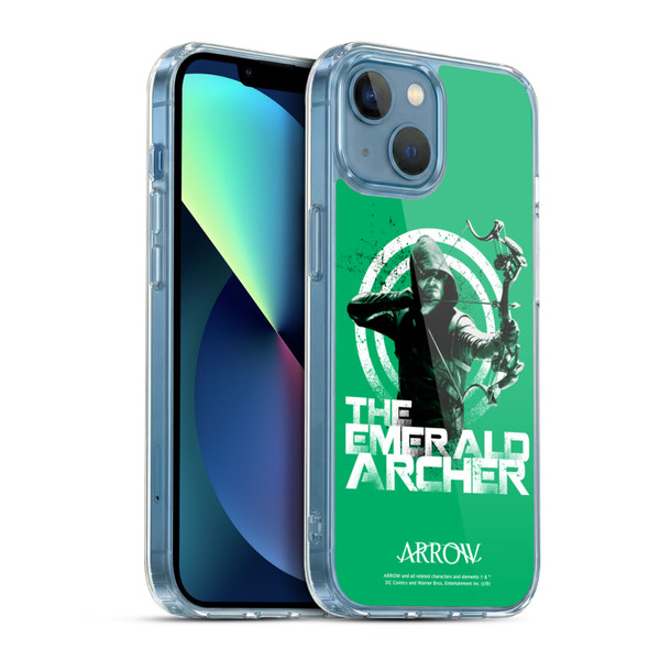 Arrow TV Series Graphics The Emerald Archer Soft Gel Case for Apple iPhone 13 Mini & MagSafe