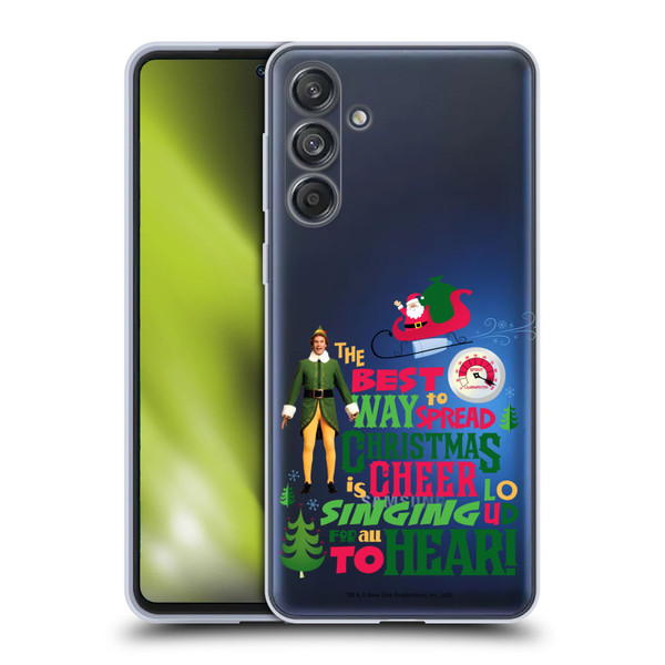 Elf Movie Graphics 1 Christmas Cheer Soft Gel Case for Samsung Galaxy M55 5G
