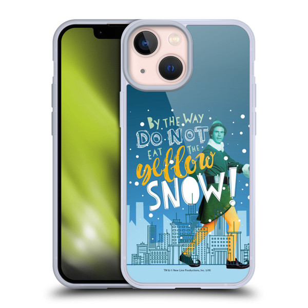 Elf Movie Graphics 2 Yellow Snow Soft Gel Case for Apple iPhone 13 Mini