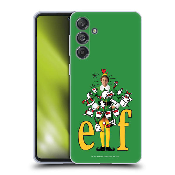 Elf Movie Graphics 2 Doodles Soft Gel Case for Samsung Galaxy M55 5G