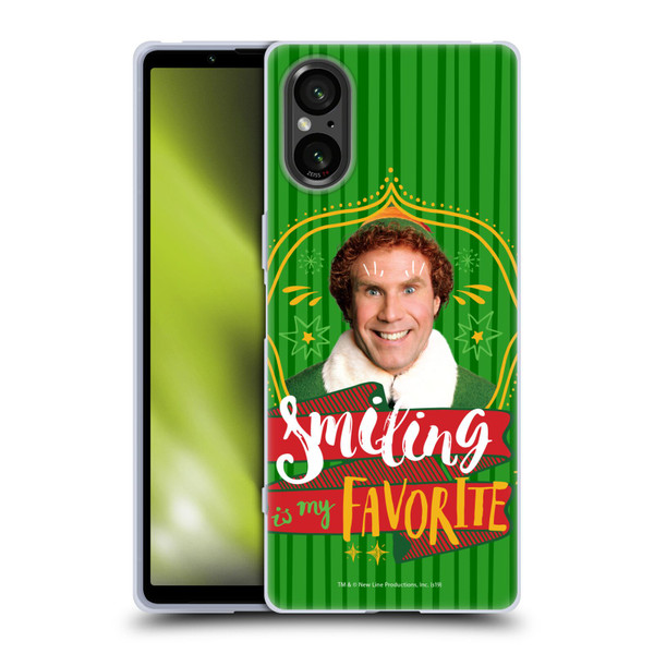 Elf Movie Graphics 2 Smiling Is My favorite Soft Gel Case for Sony Xperia 5 V 5G