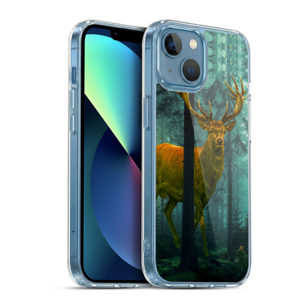 Dave Loblaw Animals Giant Forest Deer Soft Gel Case for Apple iPhone 13 Mini & MagSafe