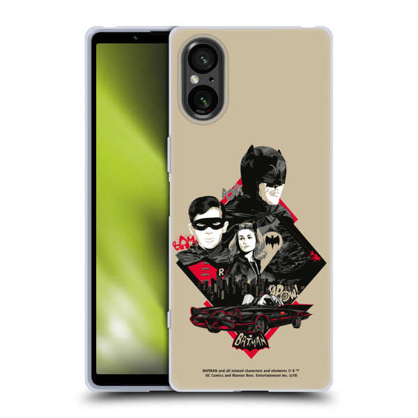 Batman TV Series Graphics Trio Soft Gel Case for Sony Xperia 5 V 5G
