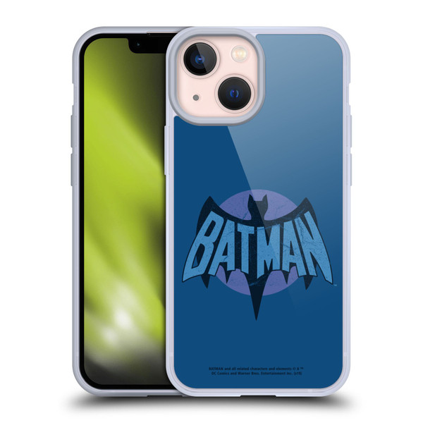 Batman TV Series Logos Distressed Look Soft Gel Case for Apple iPhone 13 Mini