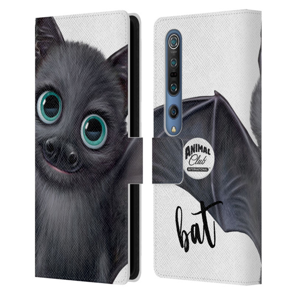 Animal Club International Faces Bat Leather Book Wallet Case Cover For Xiaomi Mi 10 5G / Mi 10 Pro 5G