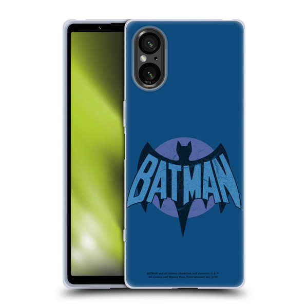 Batman TV Series Logos Distressed Look Soft Gel Case for Sony Xperia 5 V 5G