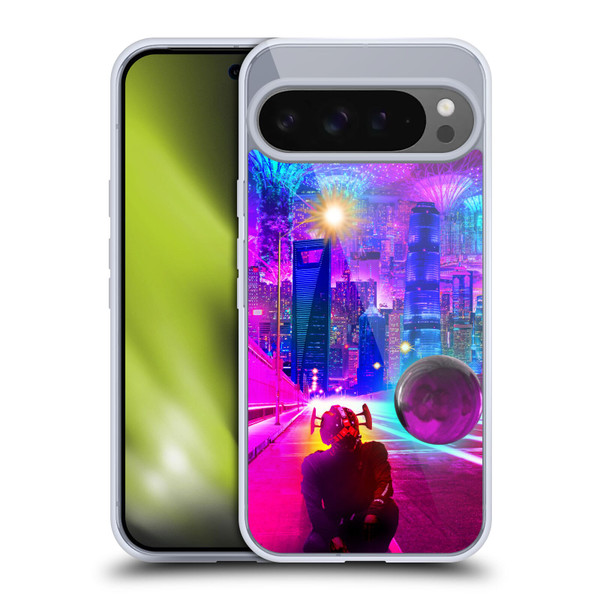 Dave Loblaw Sci-Fi And Surreal Synthwave Street Soft Gel Case for Google Pixel 9 Pro XL