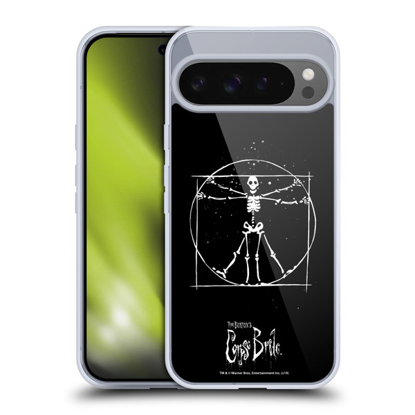 Corpse Bride Key Art Vitruvian Skeleton Soft Gel Case for Google Pixel 9 Pro XL