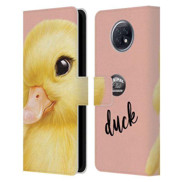 Animal Club International Faces Duck Leather Book Wallet Case Cover For Xiaomi Redmi Note 9T 5G