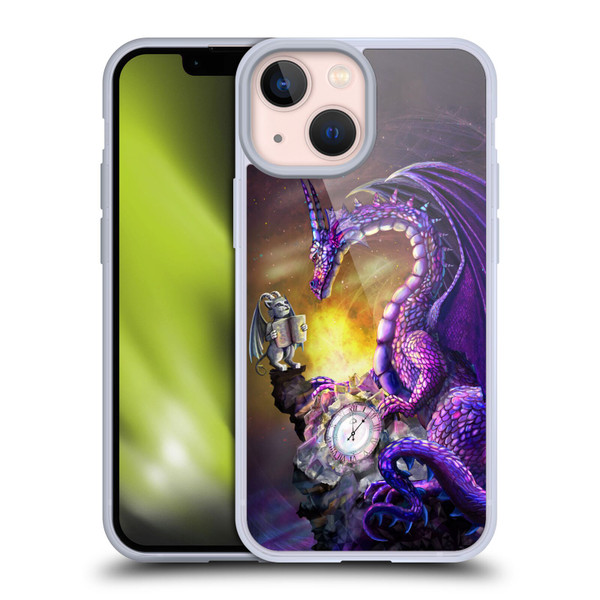 Rose Khan Dragons Purple Time Soft Gel Case for Apple iPhone 13 Mini