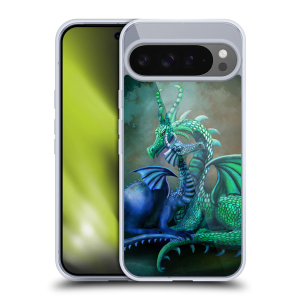 Rose Khan Dragons Green And Blue Soft Gel Case for Google Pixel 9 Pro XL